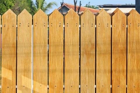 Wooden fence close up